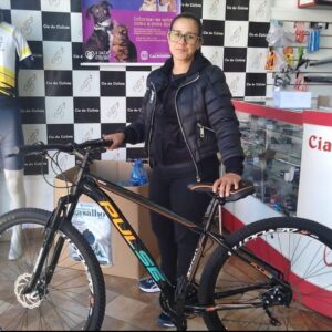 Jaqueline Lara ganhadora da Bike