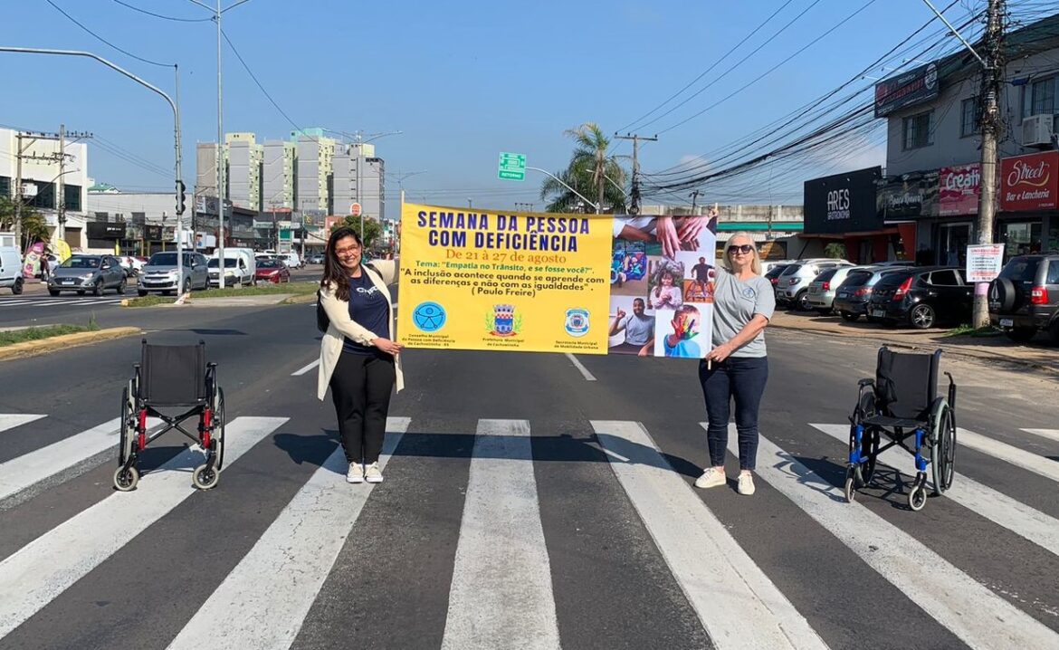 Faixa na blitz de conscientização