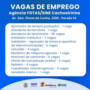 Vagas disponiveis