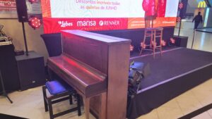 Projeto Cidade Sonora leva piano de cauda ao Shopping do Vale e promove apresentações gratuitas